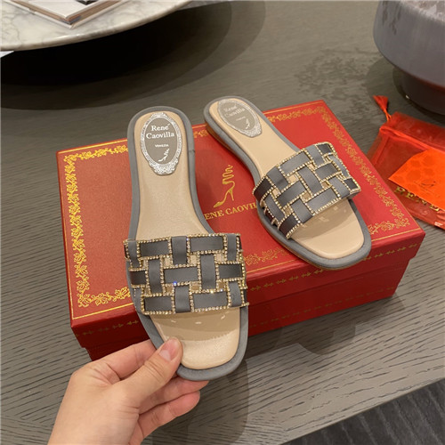 rene caovilla flat slippers