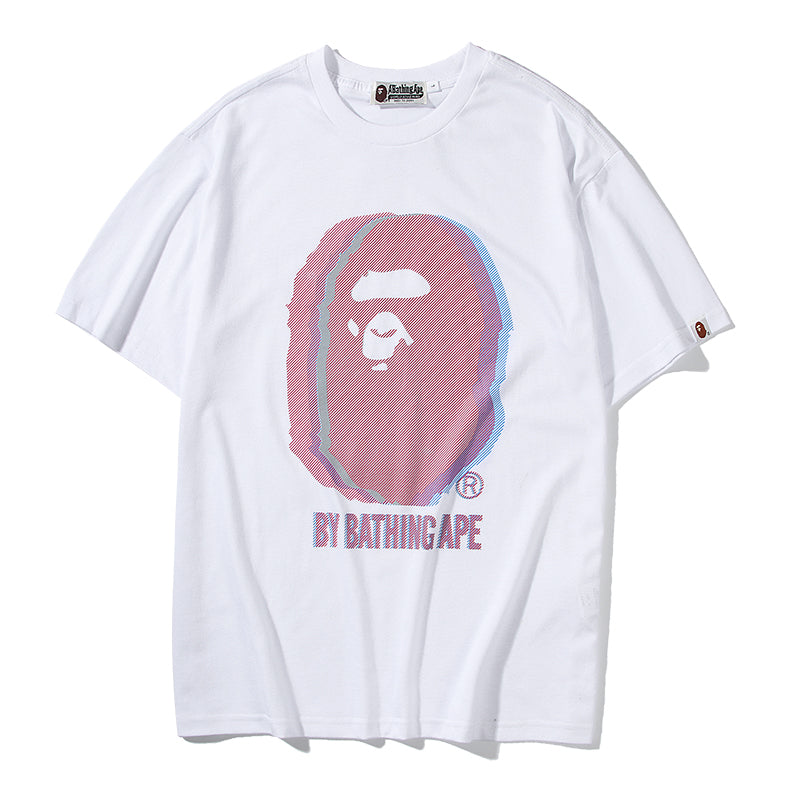 Bape Color Ghosting Ape Head Cotton T Shirt 5069