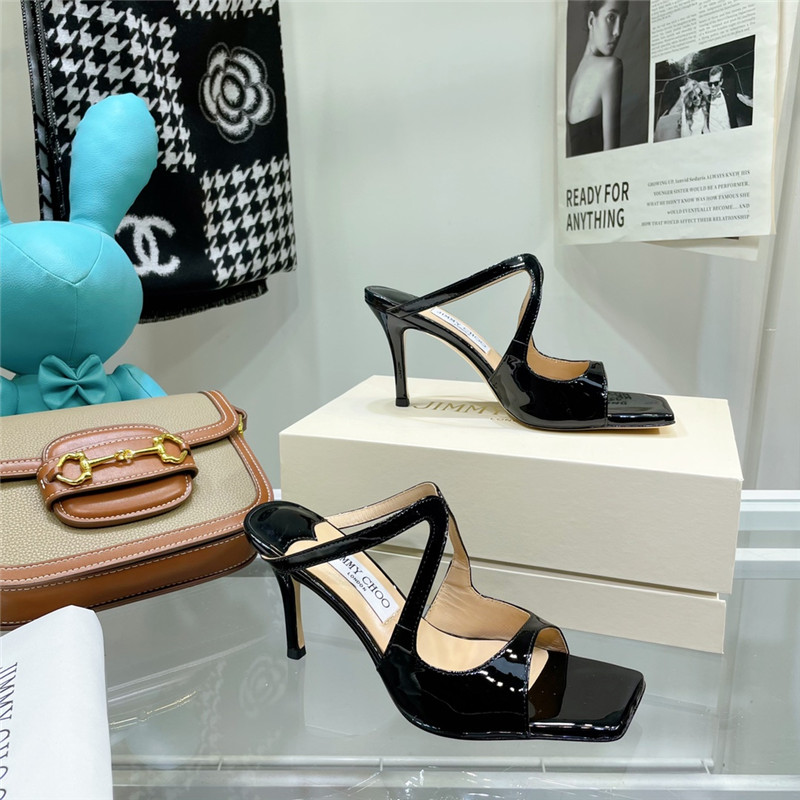 J1m*y Ch00 heeled satin sandals