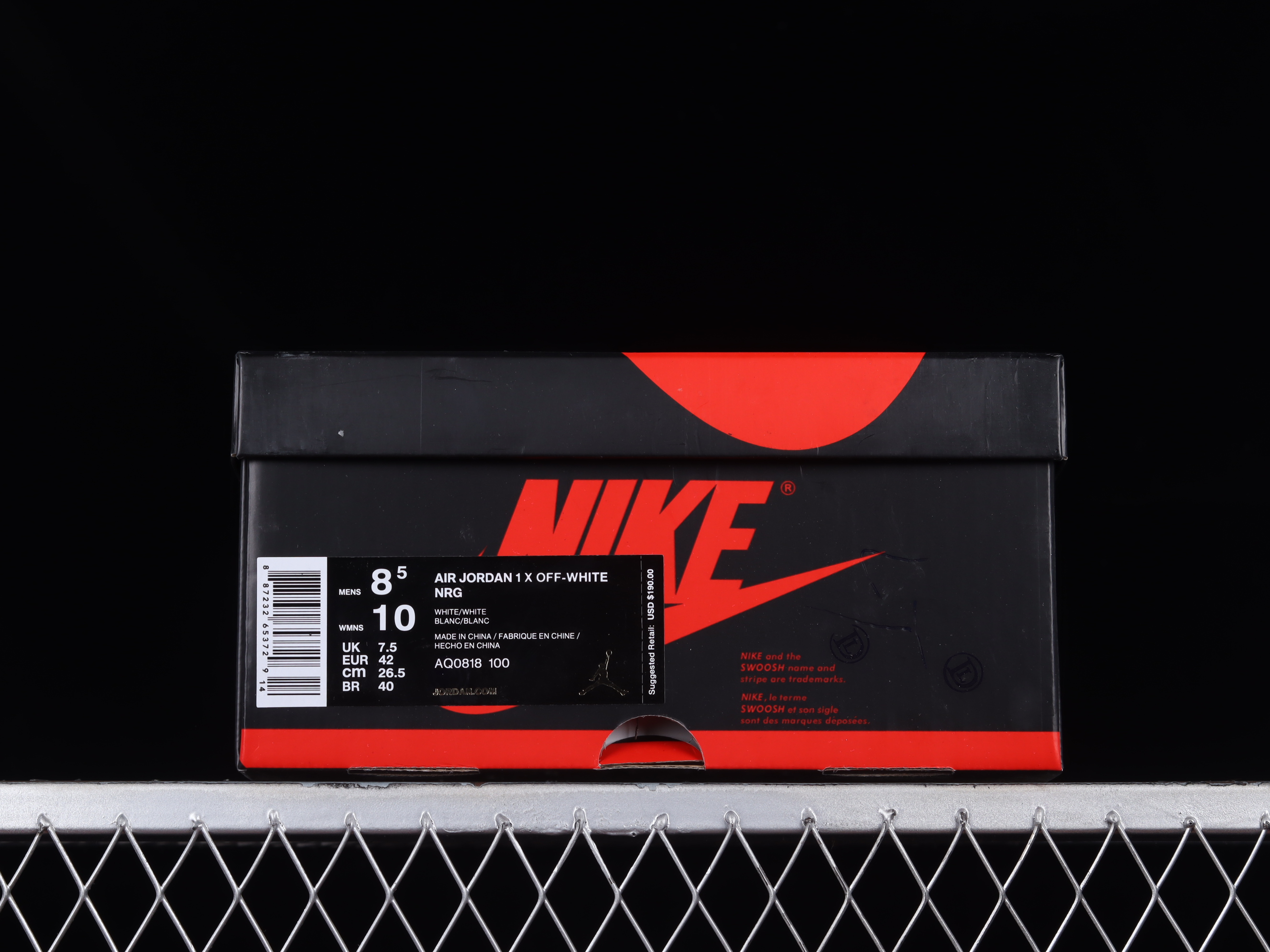 Jordan 1 Retro High Off-White White Extended Size
