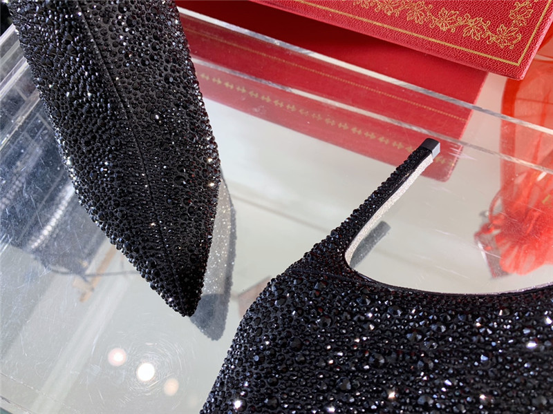 Rene Caovilla drilled pointed high heel booties