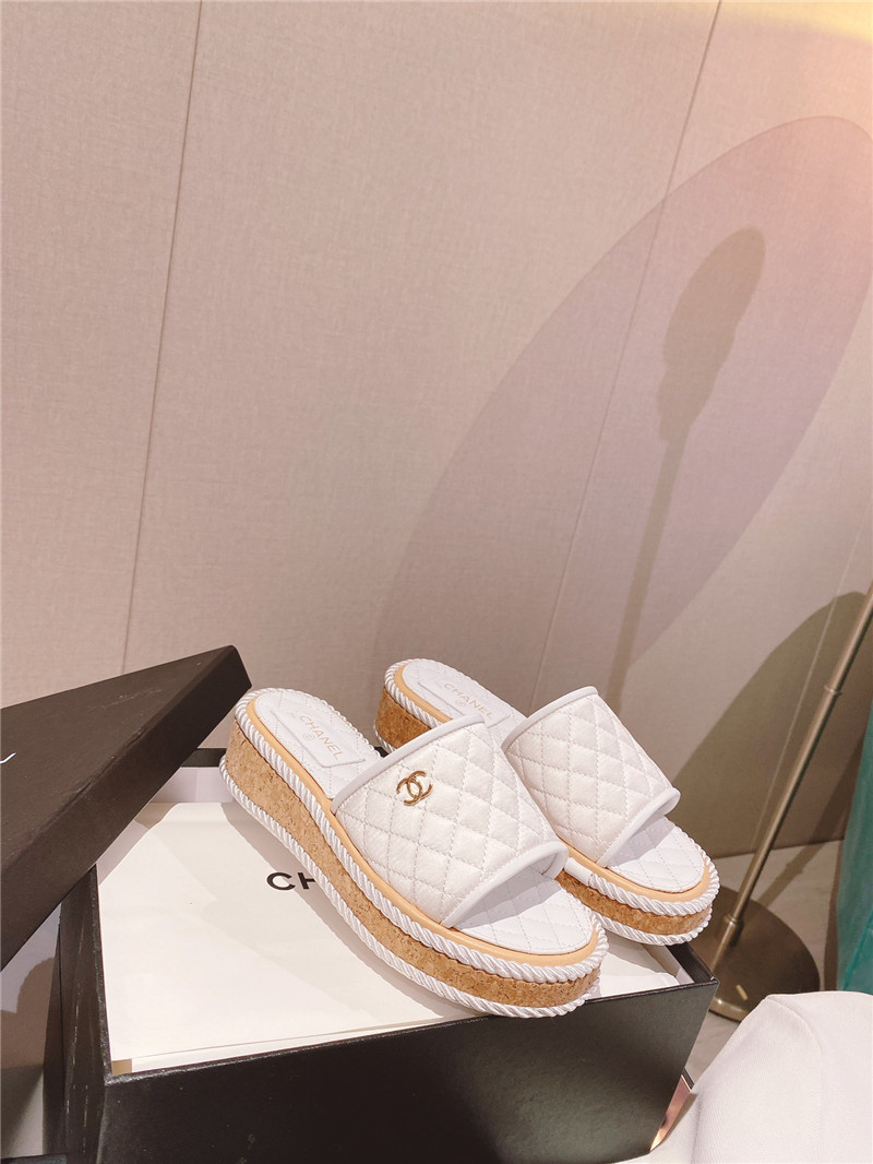 Ch**el flat platform slippers