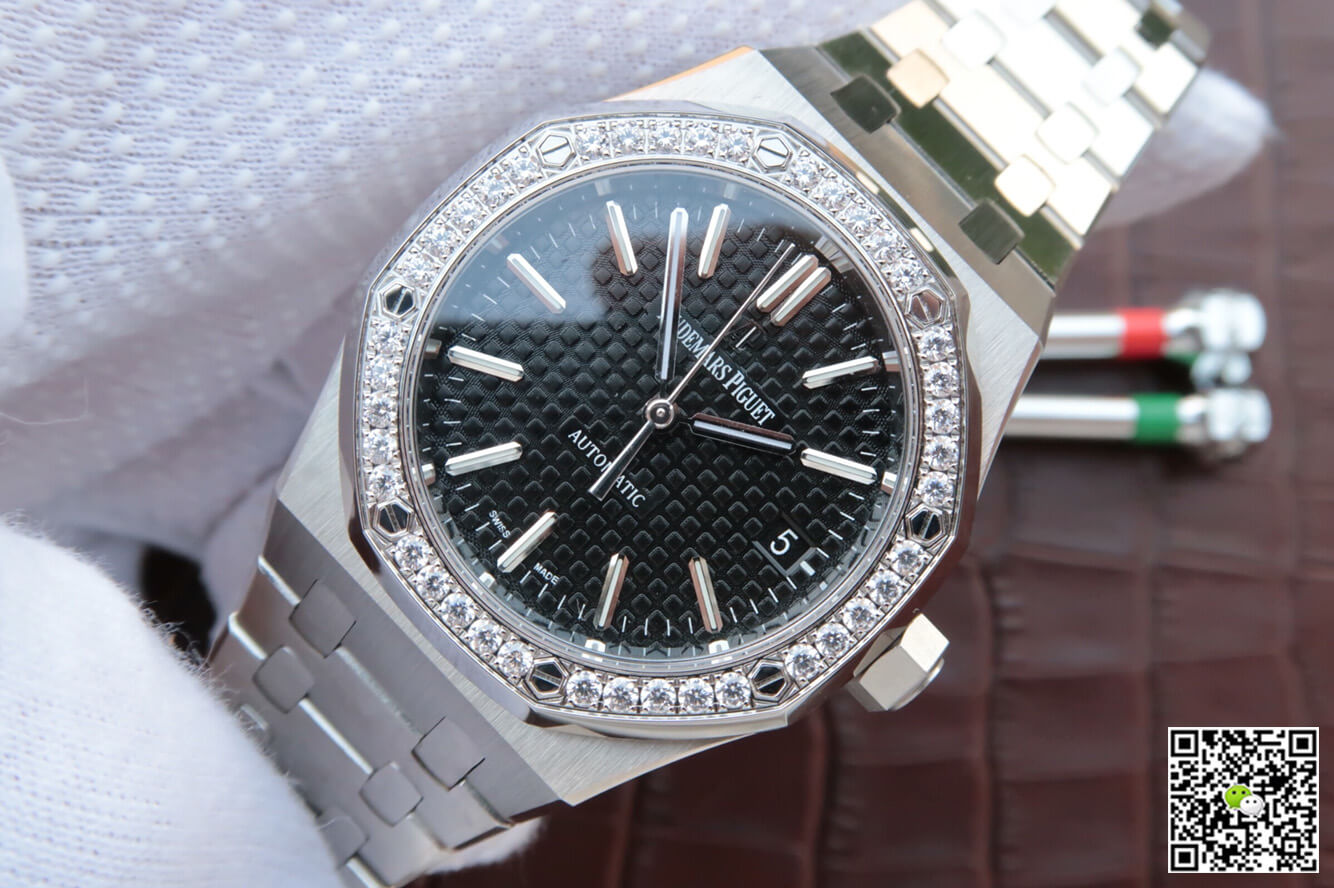 Replica Audemars P1g*et Royal Oak 15400/15450 Couple Watch 1:1 Best Edition JF Factory D1am0nd Bezel