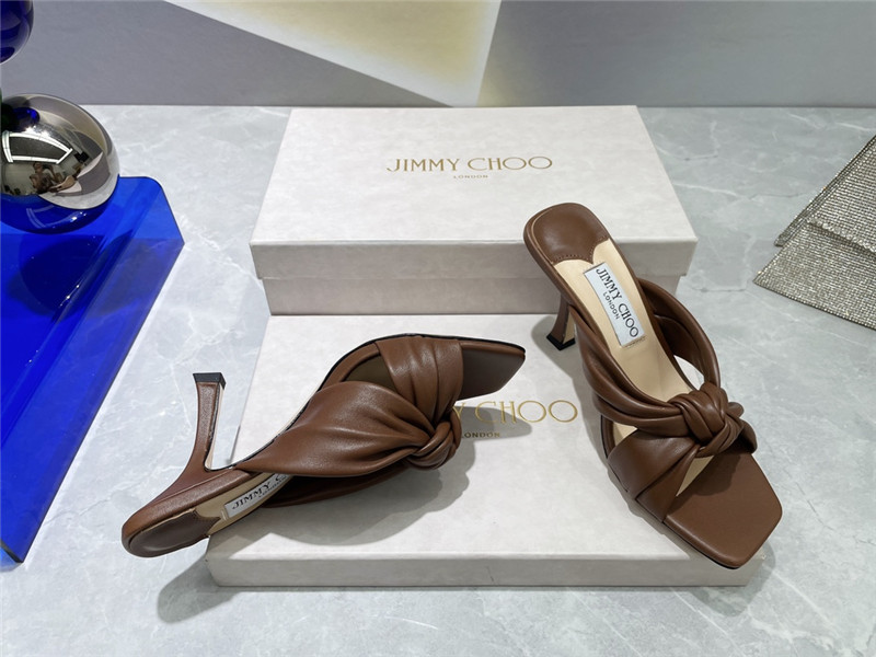 J1m*y Ch00 bow heels dupe square toe bow sandals