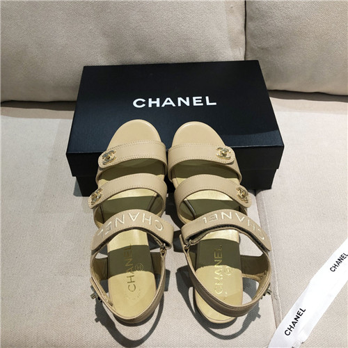Ch**el flat sandals womens