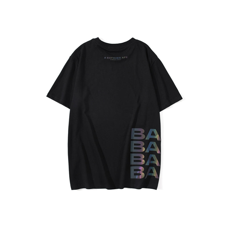Bape Graffiti Reflective Ape Head Cotton T Shirt 1683