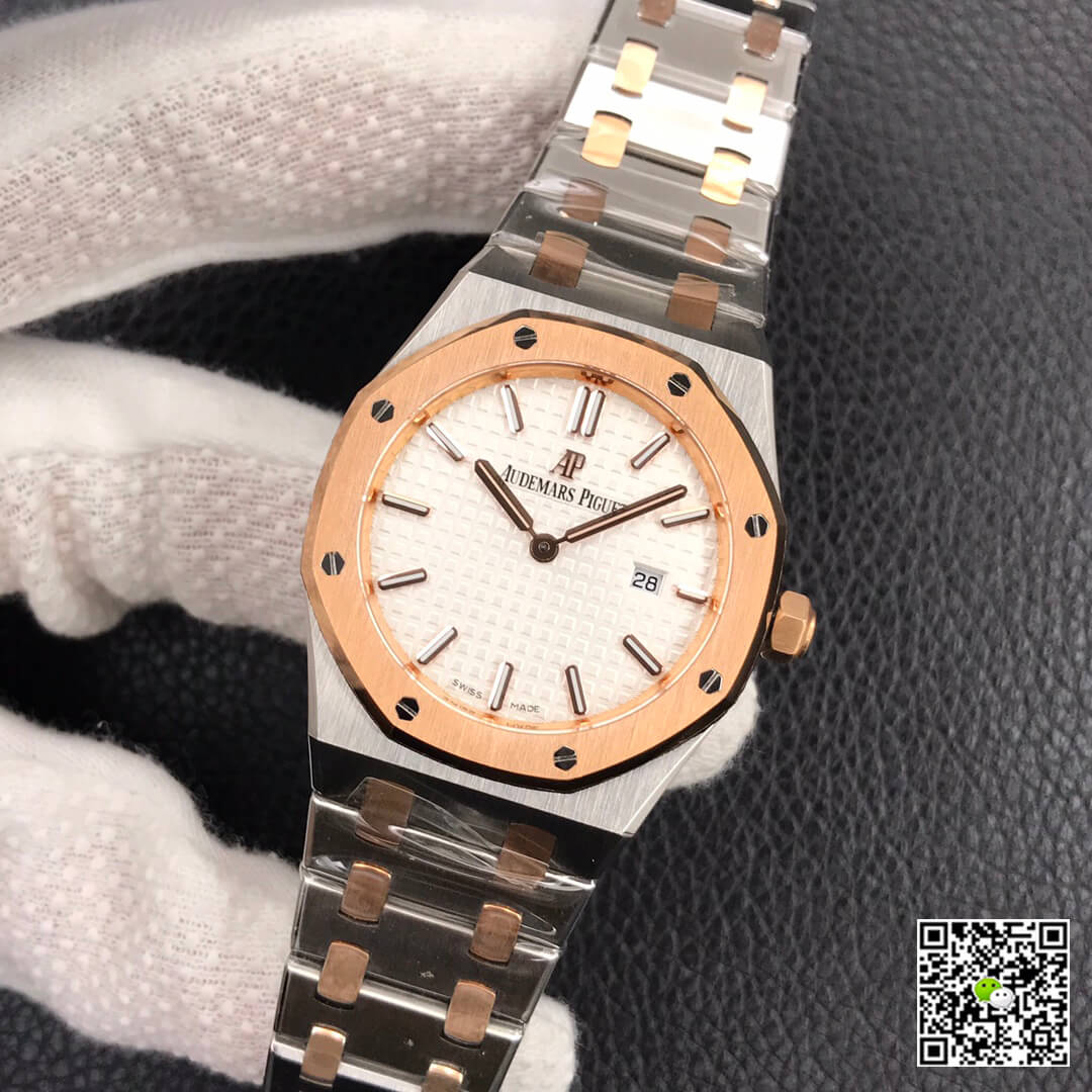 Replica Audemars P1g*et Royal Oak 67650 33MM 1:1 Best Edition JF Factory White Dial
