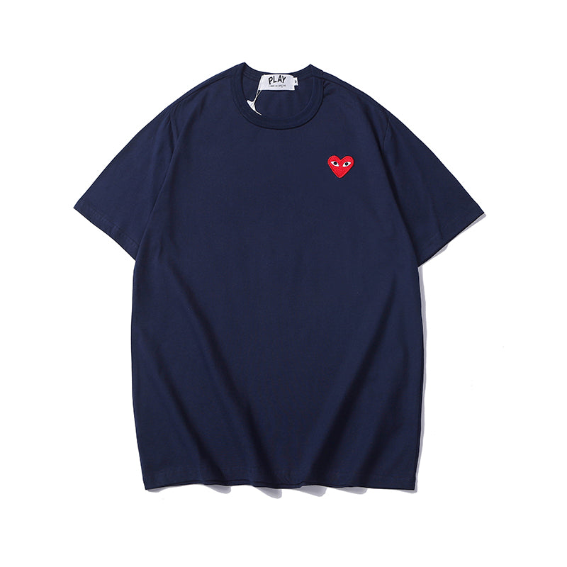 Comme Des Garcons Play Embroidered Red Heart T Shirt 2331