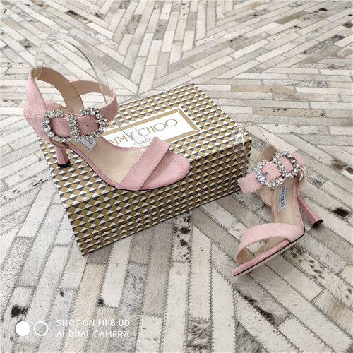 J1m*y Ch00 crystal high heel sandals