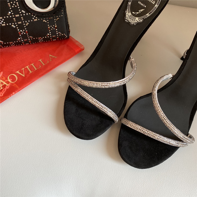 Rene Caovilla Dupe Snake Band Sandals