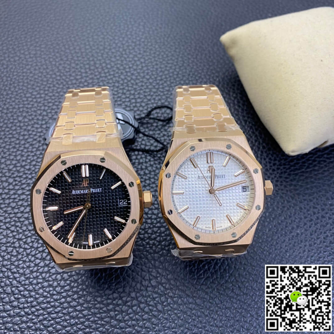 Replica Audemars P1g*et Royal Oak 15500OR.OO.1220OR.01 1:1 Best Edition ZF Factory Black Dial