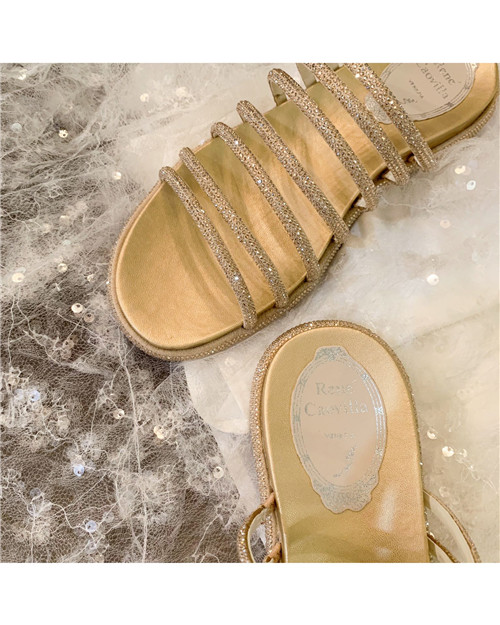 rene caovilla rome slippers sandals