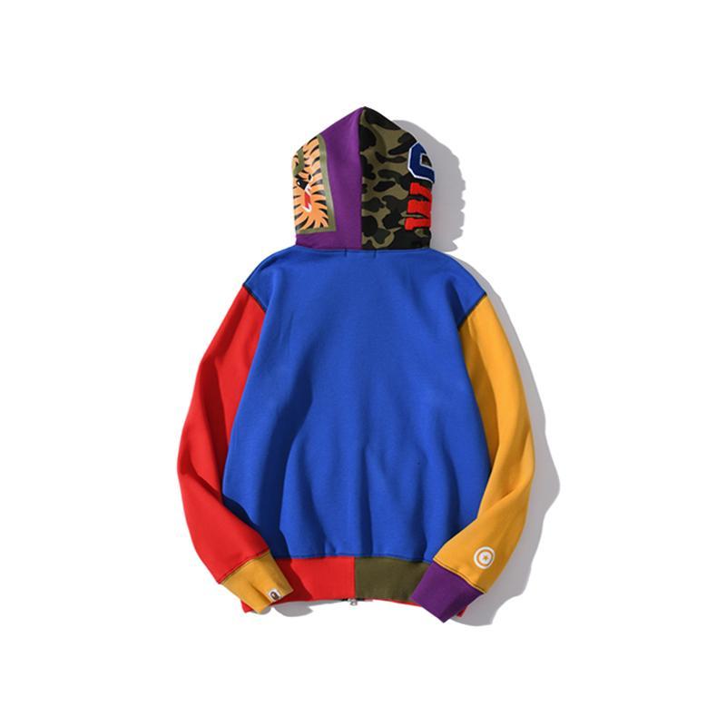 BAPE 1st Camo Crazy Shark Full Zip Hoodie Multi