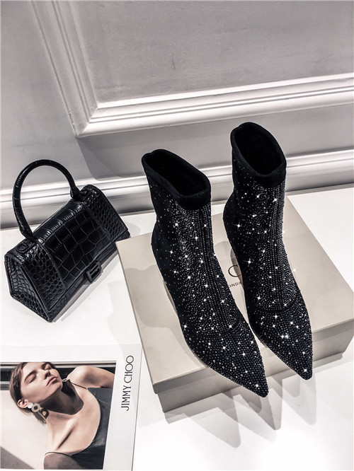 J1m*y Ch00 heel ankle boots