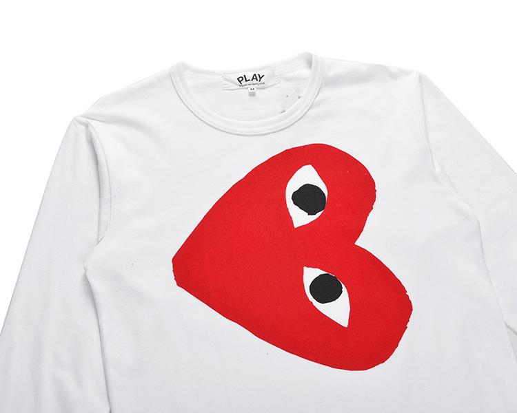 COMME DES GARCONS CDG PLAY Big Heart Long Sleeve T Shirt