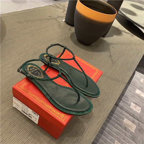 rene caovilla flat sandals