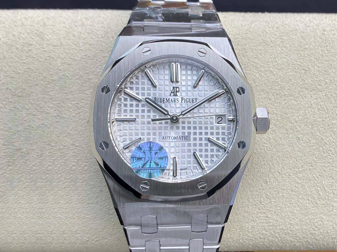 Replica Audemars P1g*et Royal Oak 15450ST.OO.1256ST.01 1:1 Best Edition JF Factory Silver Dial