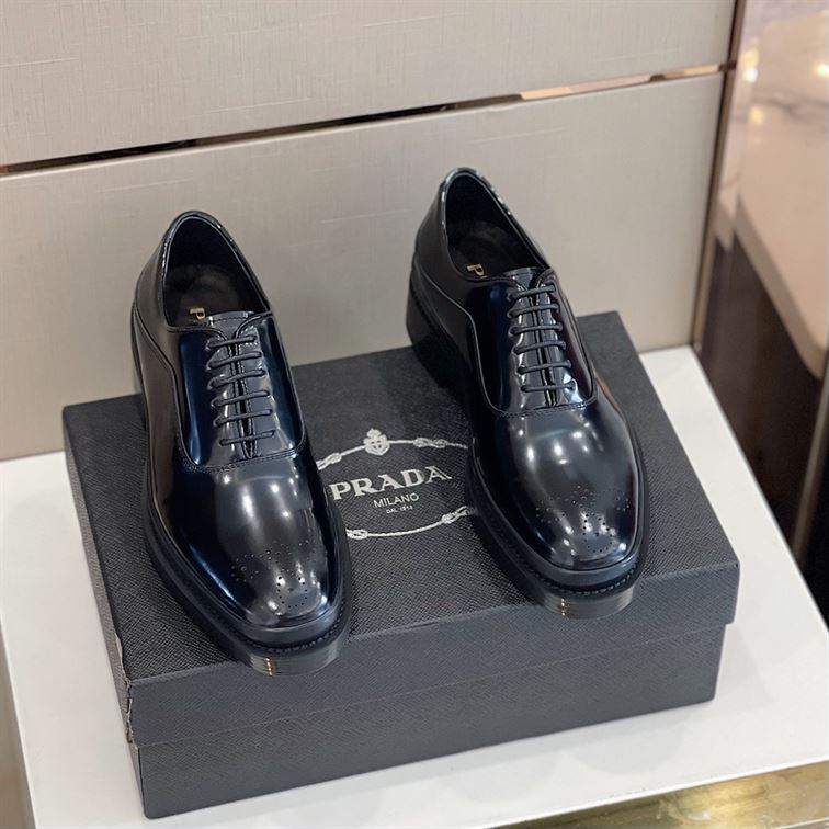Pra*a MONOLITH BRUSHED LEATHER OXFORD SHOES   PRS040