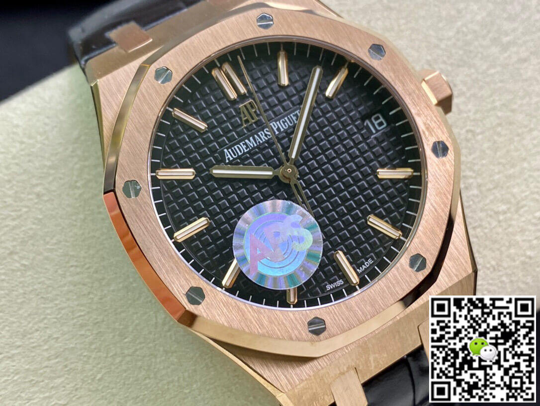 Replica Audemars P1g*et Royal Oak 15500OR.OO.D002CR.01 1:1 Best Edition APS Factory Black Dial