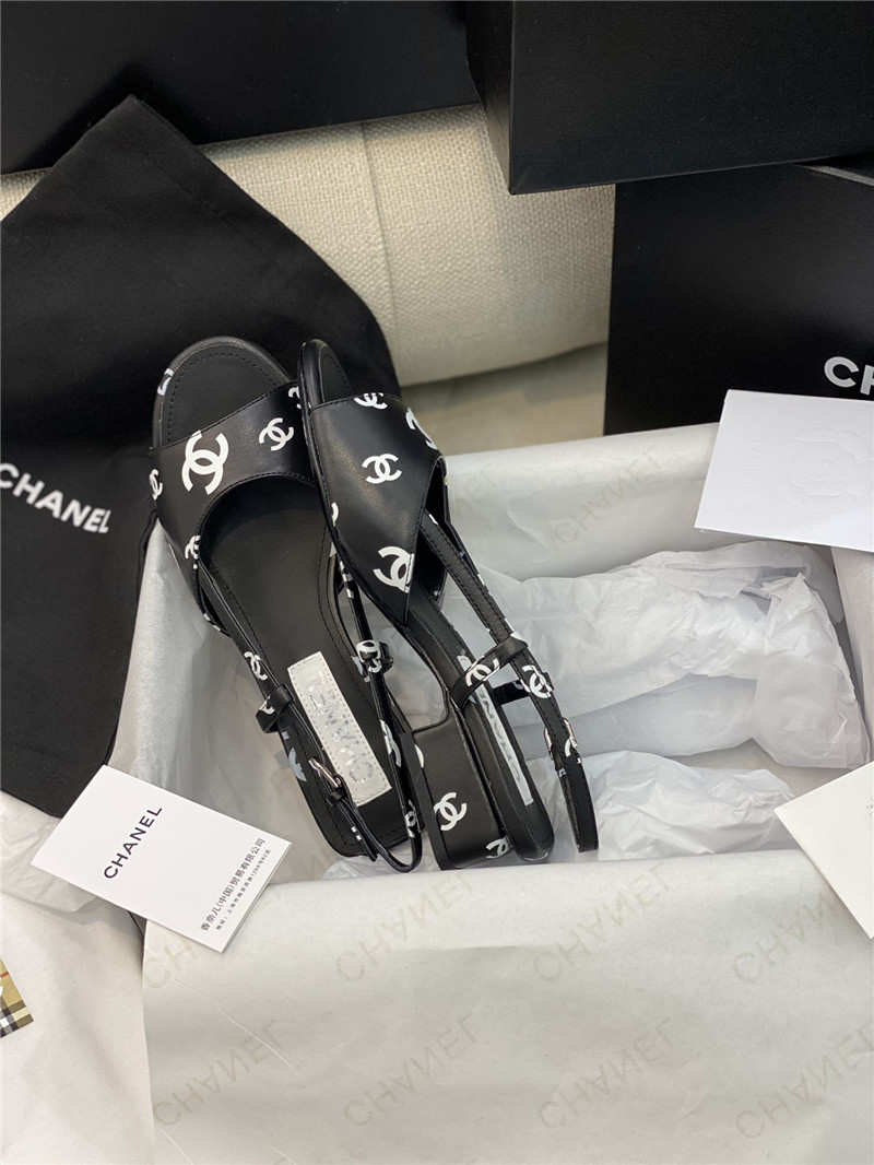 Ch**el flat cutout sandals