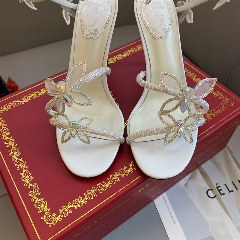 Rene Caovilla Heels Dupe latest butterfly strap high-heeled sandals