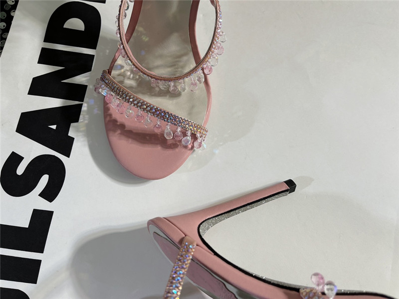 rene caovilla cleo chandelier satin sandals