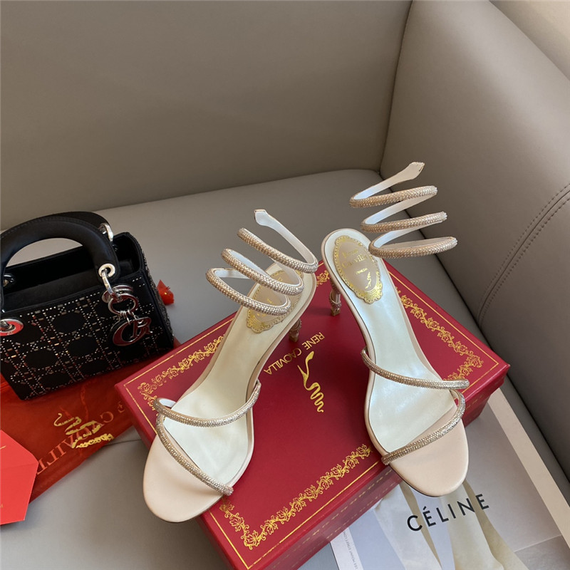 Rene Caovilla Dupe Snake Band Sandals