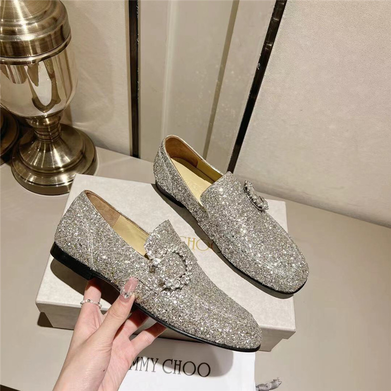 J1m*y Ch00 Deanna Low Heel Loafers
