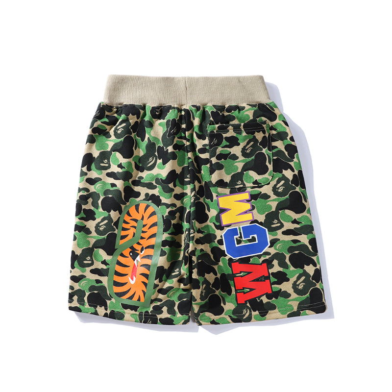 BAPE APE Shorts Shark Camo Blue Green Red Pants HDCP8669