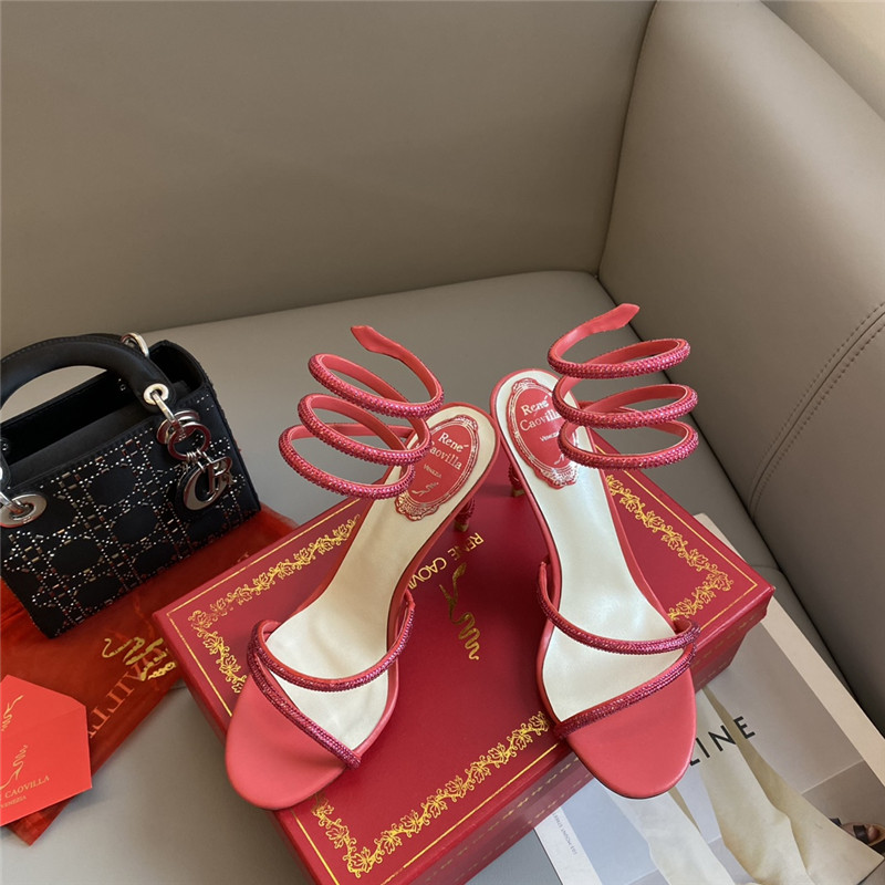 Rene Caovilla Dupe Snake Band Sandals