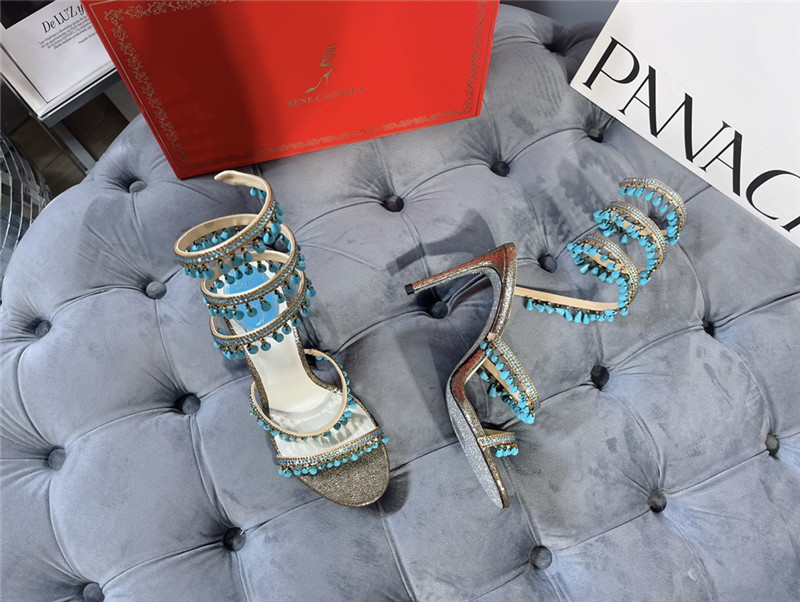 Rene Caovilla Heels Dupe janelle serpentine twine heeled sandals