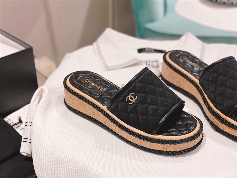 Ch**el flat platform slippers