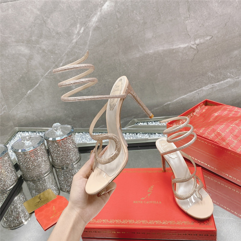 Rene Caovilla Heels Dupe snake crystal high heel sandals