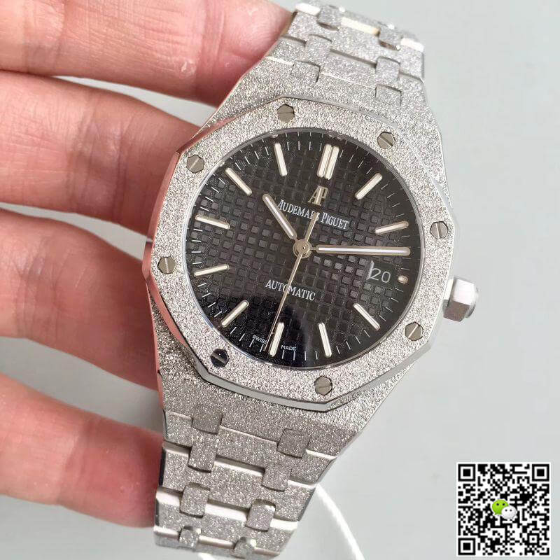 Replica Audemars P1g*et Royal Oak 15454BC.GG.1259BC.01 OM Factory 1:1 Best Edition Swiss ETA3120 Black Textured Dial