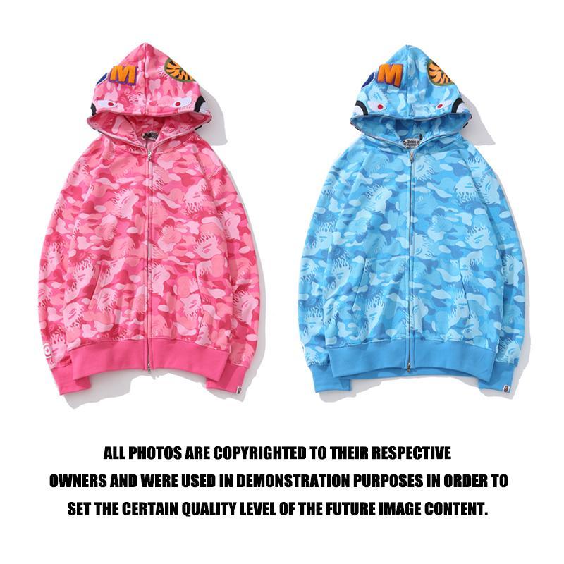 BAPE Fire Camo Shark Full Zip Hoodie