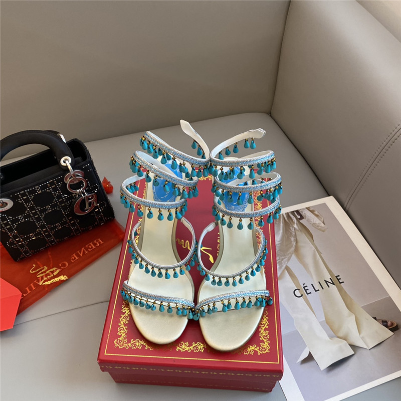 Rene Caovilla Classic Snake Wrap Sandals