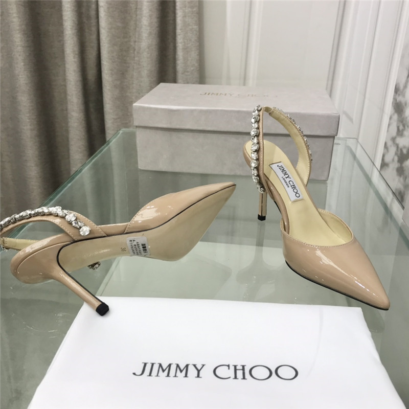 J1m*y Ch00 Pearl Heels Dupe rhinestone heeled sandals