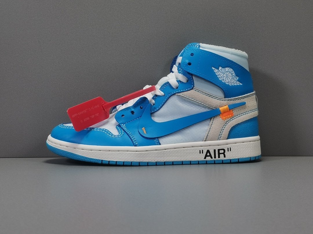 Jordan 1 Retro High Off-White University Blue Extended Size