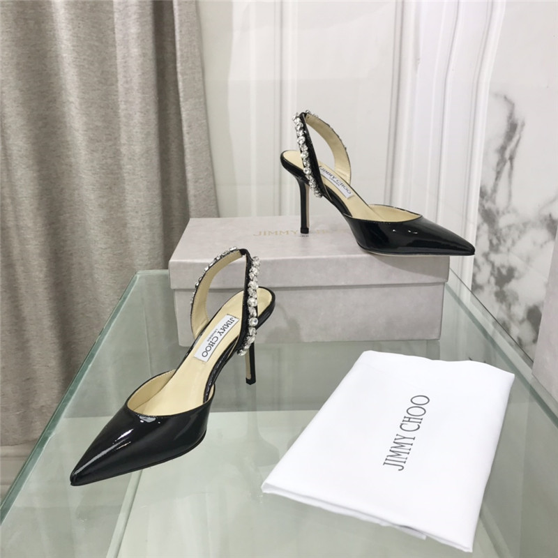 J1m*y Ch00 Pearl Heels Dupe rhinestone heeled sandals