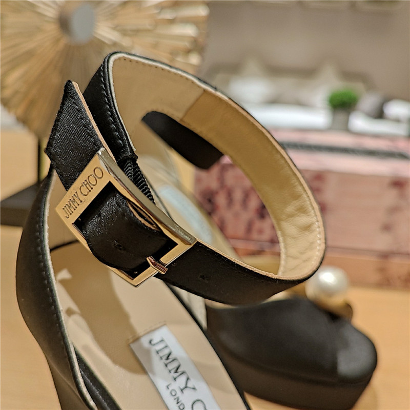 J1m*y Ch00 high heel D1am0nd chain sandals