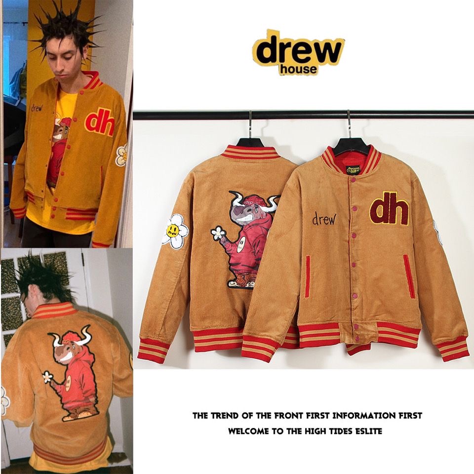 Drew House Corduroy Jacket Baseball Cardigan Sweatshirt