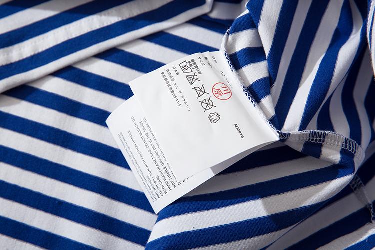 COMME DES GARCONS CDG PLAY Stripe Heart Short Sleeve T Shirts