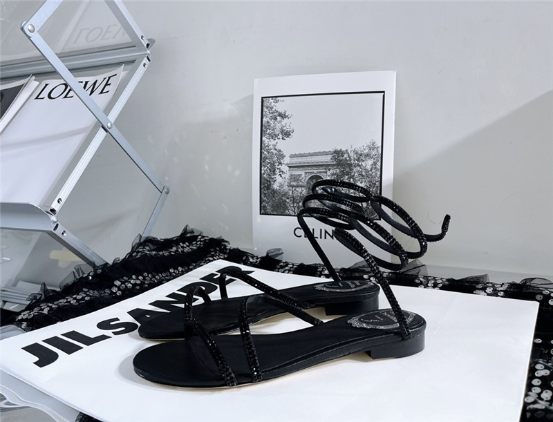 rene caovilla cleo flat sandals
