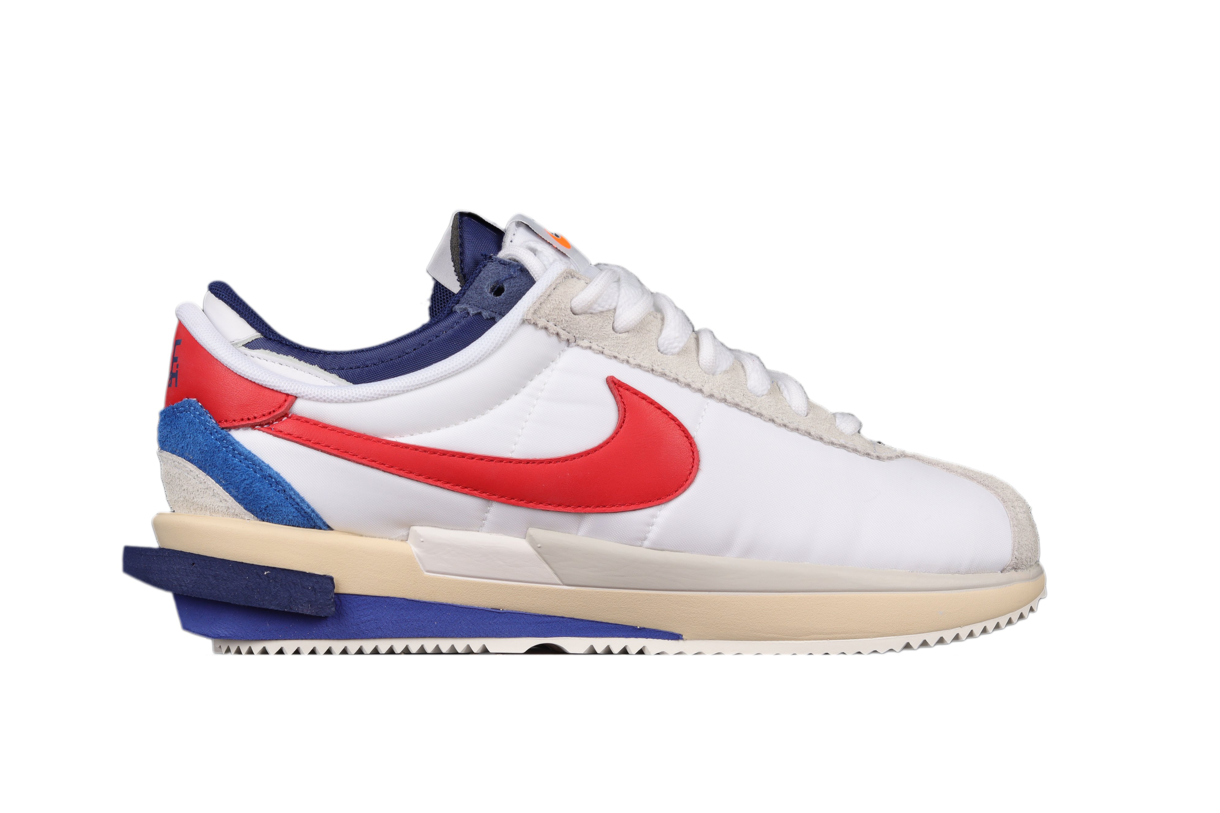 Sacai x Nike Cortez White Red Navy Blue