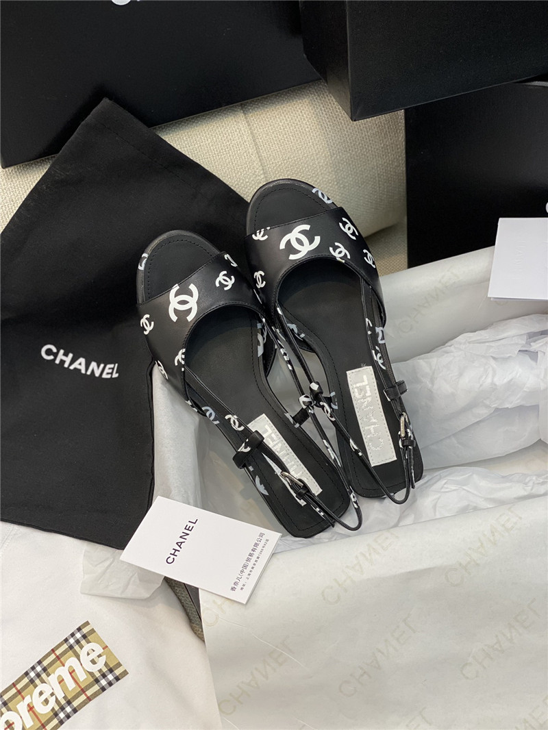 Ch**el flat cutout sandals