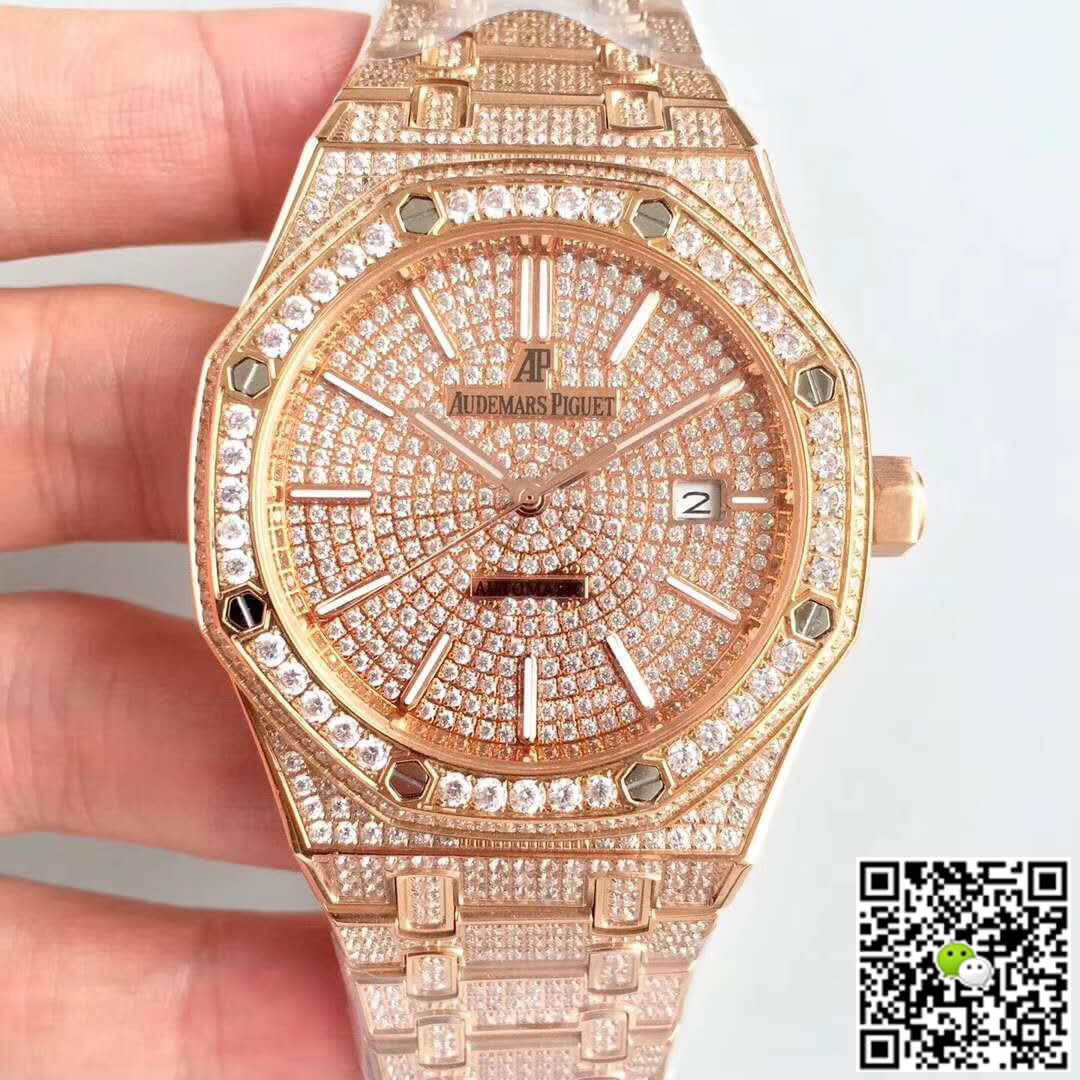 Audemars P1g*et Replica 1:1 Best Edition Swiss ETA3120 Rose Gold D1am0nd Dial