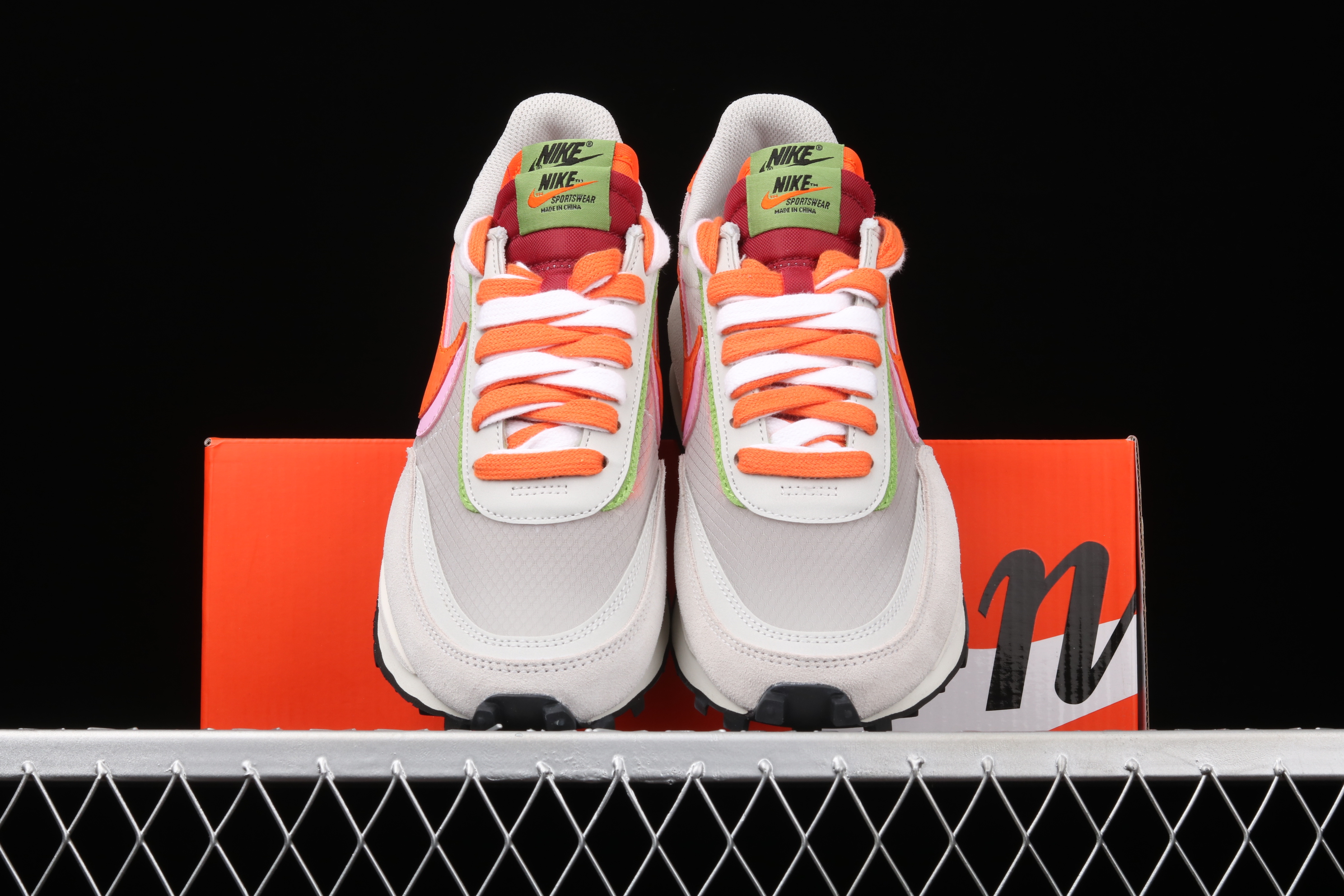 Nike LD Waffle Sacai CLOT Net Orange Blaze