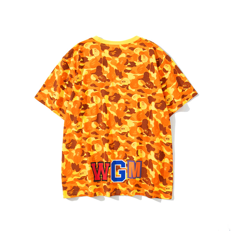 Bape x PUBG T Shirt Camo Yellow Cotton Tee 1711