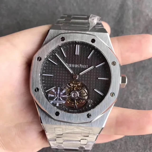 Replica Audemars P1g*et Royal Oak Tourbillon 26510PT.OO.1220PT.01 1:1 Best Edition JF Factory Grey Dial