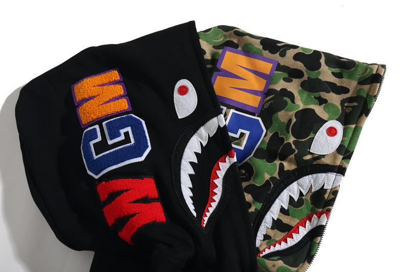 BAPE 2nd Shark Wide Full Zip Double Hoodie